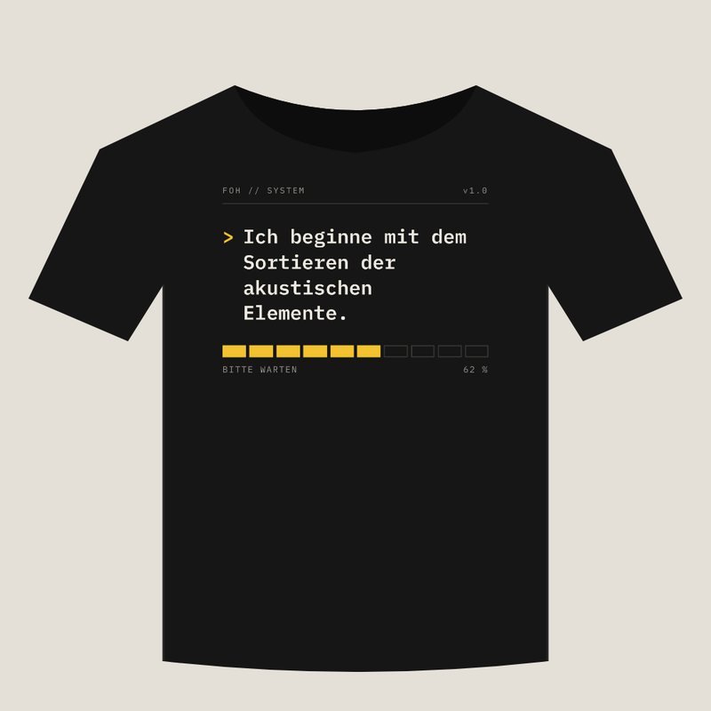 Schwarzes T-Shirt mit diesem Spruch – im Shop ansehen