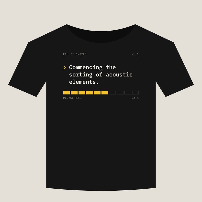 Black T-shirt with this saying – view in shop