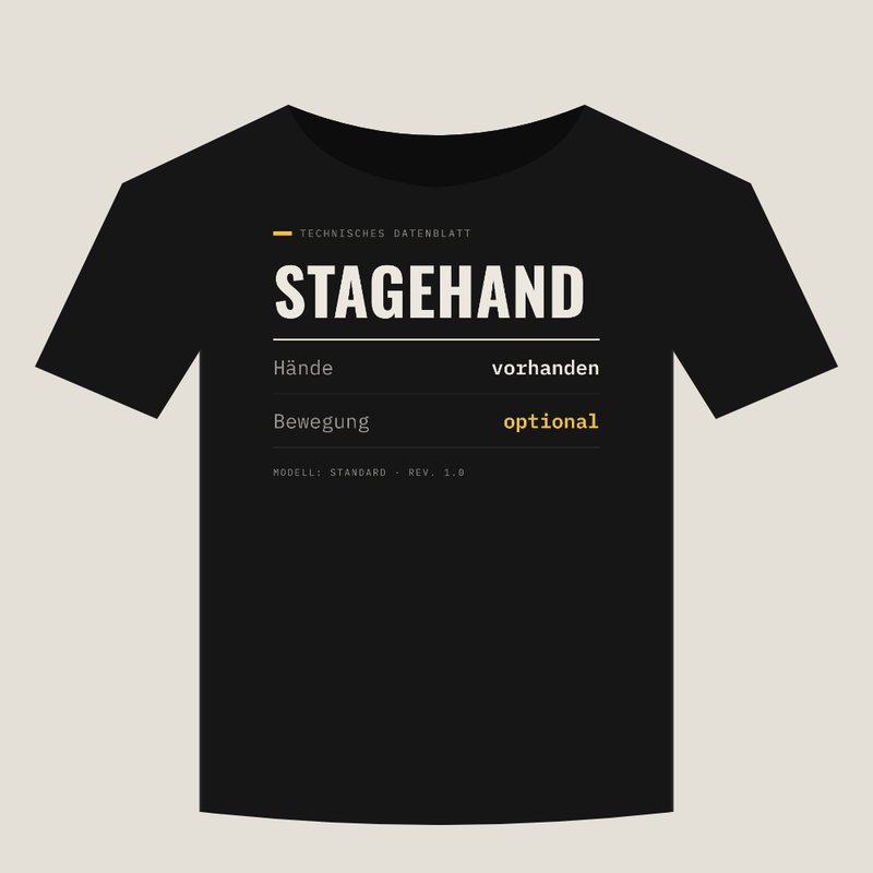 Schwarzes T-Shirt mit diesem Spruch – im Shop ansehen